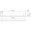 Accesorios y ayudas baño - Toallero Barra de 45cm UMA Neodek Cromo