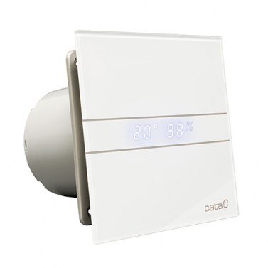 Extractores - CATA Extractor Baño Axial E GLASS E-100 GTH Hygro Cristal Blanco