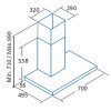 Campanas extractoras - CATA Campana S Plus 700 X Inox