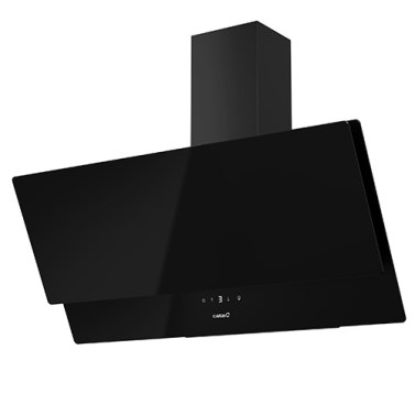 Campanas extractoras - CATA Campana Inclinada JUNO+ 9000 GBK 90cm Cristal Negro