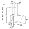 Campanas extractoras - CATA Campana Inclinada JUNO+ 7000 GBK 70cm Cristal Negro