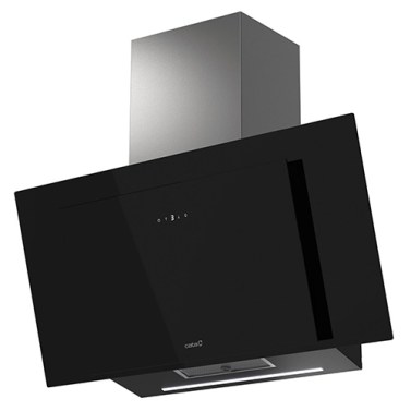 Campanas extractoras - CATA Campana Inclinada Thalassa Pro 900 GBK 90cm Cristal Negro