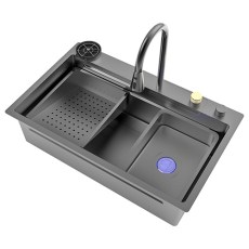 Fregaderos - CATA Fregadero CDC 75 40 SBK Negro + Grifo de Cocina y Accesorios