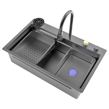 Fregaderos - CATA Fregadero CDC 75 40 SBK Negro + Grifo de Cocina y Accesorios