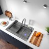Fregaderos - CATA Fregadero CDC 75 40 SBK Negro + Grifo de Cocina y Accesorios