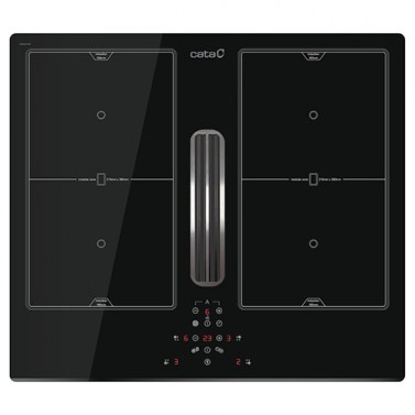 Placas de inducción - Cata Encimera Flex Inducción AS 600 4 Zonas y Extractor Integrado