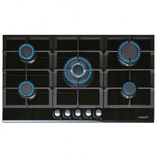 Placas de gas - CATA Encimera Gas LCI 9041 BK 5 Zonas Cristal Negro