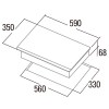 Placas de inducción - CATA Encimera Inducción IB 2 PLUS BK A 2 Zonas Cristal Negro