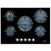 Placas de gas - CATA Encimera Gas L-7005 CI 5 Fuegos Cristal Negro