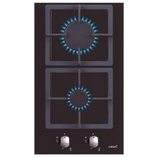 Placas de gas - CATA Encimera Gas SCI 3002 BK 2 Fuegos Cristal Negro