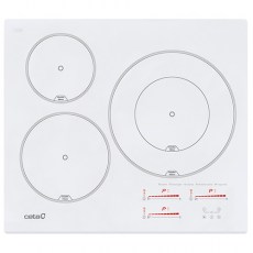 Placas de inducción - CATA Encimera Inducción INSB 6030 WH 3 Zonas Cristal Blanco