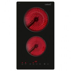 Vitrocerámicas - CATA Encimera Vitrocerámica TD 3002 BK /B 2 Zonas Cristal Negro