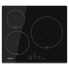 Placas de inducción - CATA Encimera Inducción IB 6303E2 BK 3 Zonas Cristal Negro