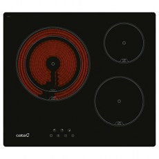 Vitrocerámicas - CATA Encimera Vitrocerámica TD 6003 BK/A 3 Zonas Cristal Negro