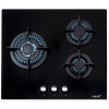 Placas de gas - CATA Encimera Gas CCI 6021 BK 3 Fuegos Cristal Negro
