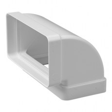 Ventilación - Codo Vertical Rectangular 90º Ventilación 150x75 mm Blanco