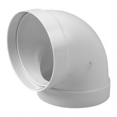 Ventilación - Codo Redondo 90º Ventilación Ø120 mm Blanco