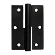 Bisagra Inox 100x65 mm Negro Mate Izquierda