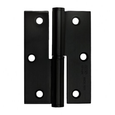 Bisagra Inox 100x65 mm Negro Mate Izquierda