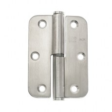 Bisagra Inox 100x86 mm Izquierda Redondeada