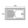 TEKA Fregadero E/50 1C 1E Reversible Inox