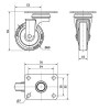 Rueda Goma Serie B-PGI 1-0190 25 Kg 60 mm Pletina