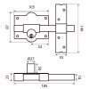 Cerrojo 101L/105 Llave/Llave B50 Níquel (Llaves Iguales)