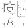 Cerrojo 101R/105 Llave/Botón B50 Gris Pintado