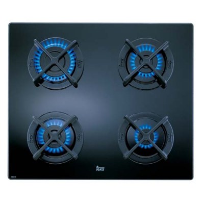 TEKA Encimera Gas Butano CGC 4G AI AL Polivalente 4 Fuegos Cristal Negro