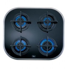 Placas de gas - TEKA Encimera Gas Butano CG.1 Polivalente 4 Fuegos Cristal Negro