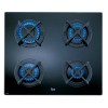 TEKA Encimera Gas Natural CGC Polivalente 4 Fuegos Cristal Negro