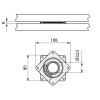 Soportes TV - Plataforma Giratoria Mini 80x80 mm Zincado