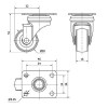 Rueda Goma Serie B-PGI 1-0214 15 Kg 30 mm Pletina