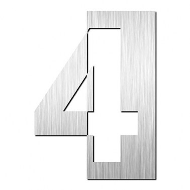 Número 4 de 75 mm Inox Cepillado