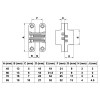 Bisagra Oculta 1025 45 mm Zamak Níquel