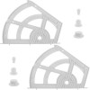 Interior armario - Juego para Zapatero Abatible 2 Estantes Blanco