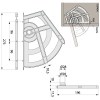 Interior armario - Juego para Zapatero Abatible 2 Estantes Blanco