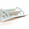 Interior armario - Juego para Zapatero Abatible 2 Estantes Blanco