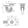 Rueda Goma Serie B-PGI 1-0548 25 Kg 50 mm Pletina y Freno