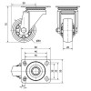 Rueda Goma Serie Doméstica CLR 1-0780 30kg Pletina