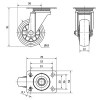 Rueda Goma Serie Doméstica CLR 1-0781 40kg Pletina