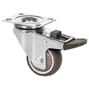 Rueda Goma Serie Doméstica 1-0782 20kg Pletina y Freno