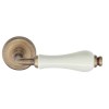 Juego Manivela con Roseta 108 BEL.LA Bronce Porcelana Marfil