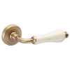 Juego Manivela con Roseta 108 BEL.LA Bronce Mate Porcelana Craquelé