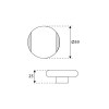 Pomos mueble - Pomo Redondo 1094NE Ø39mm Mármol Negro y Latón Pulido