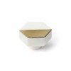 Pomos mueble - Pomo Hexagonal 1096BL Ø40mm Mármol Blanco y Latón Pulido