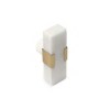 Pomos mueble - Pomo Rectangular 1098BL 53x20mm Mármol Blanco y Latón Pulido