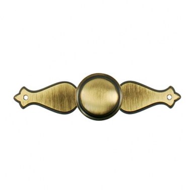 Pomo Grande 109 30 mm con Base Cuero Cepillado