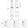 Retenedor Puertas de Pie Mod.10 120x25 mm Cromo Mate
