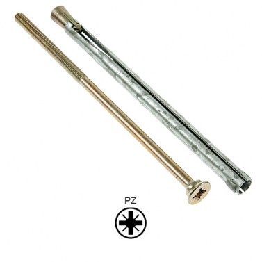 Tornillo Anclaje EPS Pozidriv 10x132 mm Dorado (Unidad)